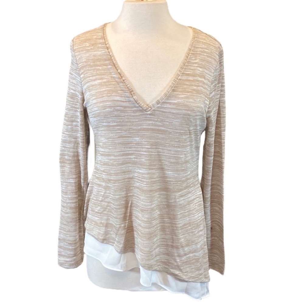 White House Black Market Layered V-Neck Top